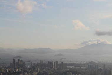 hong kong, Kowloon tepe veya Fei Ngor Shan gün batımı görünümü