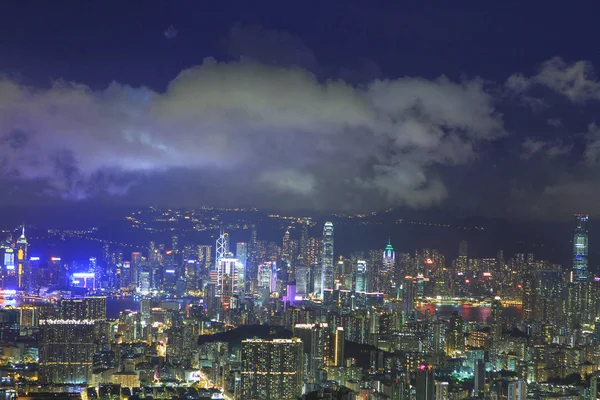 Une Vue Nuit Qui Vue Kowloon East District — Photo