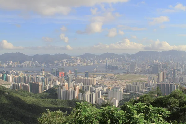 Kowloon Peak Fei Ngor Shan Vista Del Atardecer Hong Kong —  Fotos de Stock