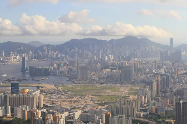 Hong Kong Kowloon tepe veya Fei Ngor Shan gün batımı görünümü