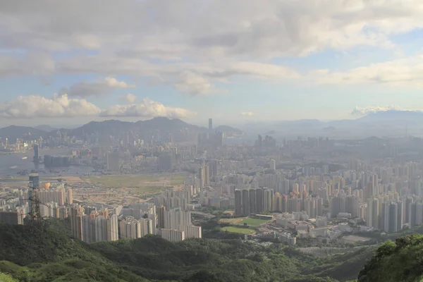 Kowloon Peak Nebo Fei Ngor Shan Západ Slunce Hongkongu — Stock fotografie