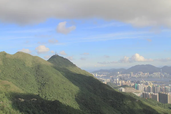 Kowloon Peak Fei Ngor Shan Zonsondergang Bij — Stockfoto