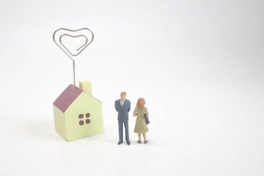 Alış ve satış evi iki figür ile