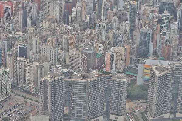 Kowloon Side Hong Kong Skyline Dzień — Zdjęcie stockowe