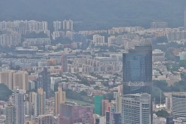 九龙一侧的香港天际线在白天 — 图库照片