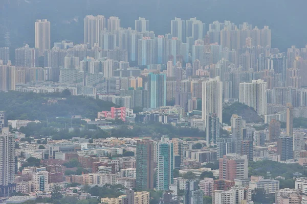 Gündüz Bir Kowloon Yan Hong Kong Skyline — Stok fotoğraf