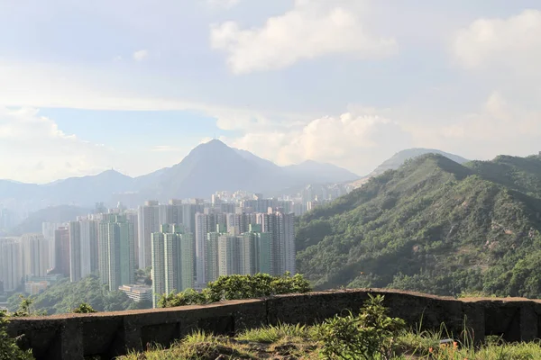 香港九龙 从魔鬼山顶观看 — 图库照片