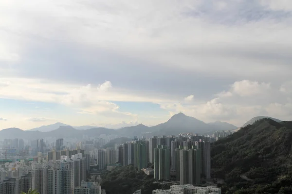 香港九龙 从魔鬼山顶观看 — 图库照片