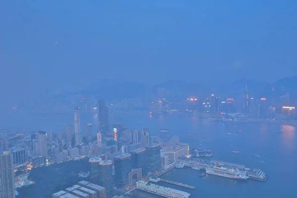 Vista Aérea Hong Kong Con Rascacielos Urbanos —  Fotos de Stock