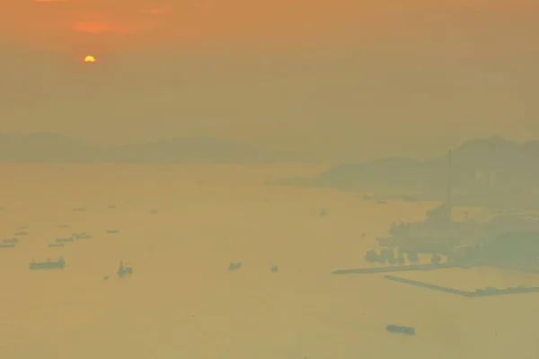 Puente Canteros West Kowloon Atardecer —  Fotos de Stock