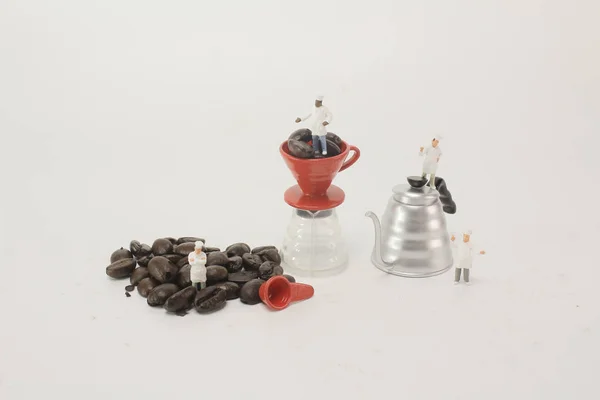 Concepto Profesional Experto Granos Café — Foto de Stock