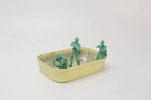 Fun Mini Figure Soldier Displa — Stock Photo, Image