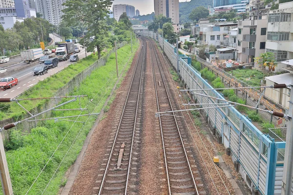 Kereta Api Jalur Kereta Timur Hong Kong — Stok Foto