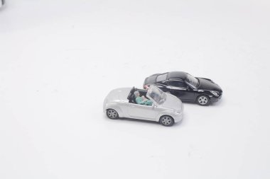 Araba ile küçük küçük işletme figür