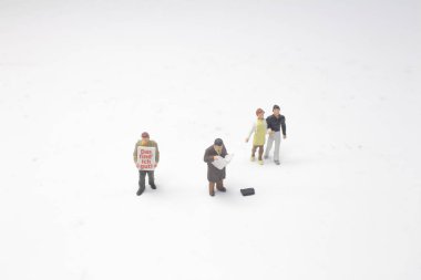 bir küçük rakamlar iş adamları stand