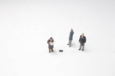 bir küçük rakamlar iş adamları stand