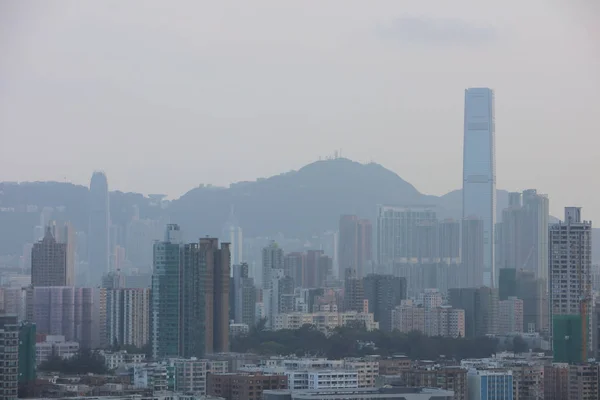 Mitten Kowloon Hong Kong Skyline — Stockfoto