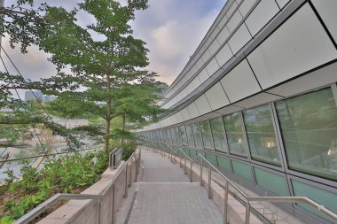 Çatı bahçesi tren istasyonunda geçit