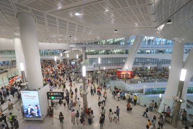 bir iç görünüm demiryolu bağlantı West Kowloon meydanının hızlı