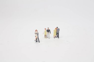 mini çift izole beyaz, soyut arka zemin 