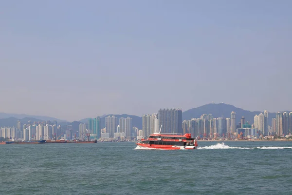Macao Ferry Barcos Puerto — Foto de Stock