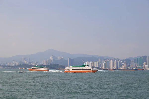 Macao Ferry Barcos Puerto — Foto de Stock