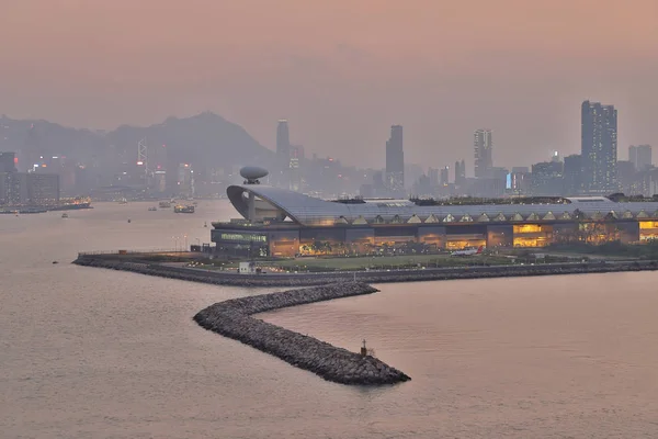 Puerto Victoria Hong Kong Por Noche —  Fotos de Stock