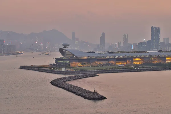 香港维多利亚海港夜景 — 图库照片