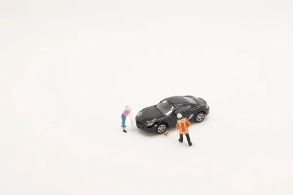 Mini Van Figuur Wissen Auto — Stockfoto