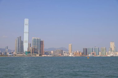 Hong Kong west kowloon görünümünden
