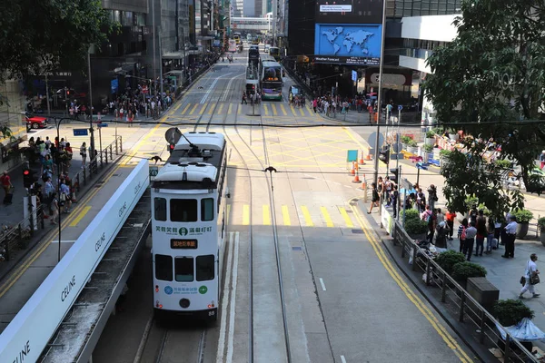 Trams Central Street Hong Kong — Stock Photo, Image