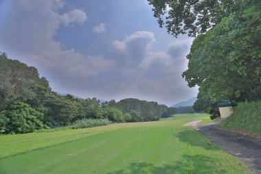 Mükemmel çim golf sahası sahası hk