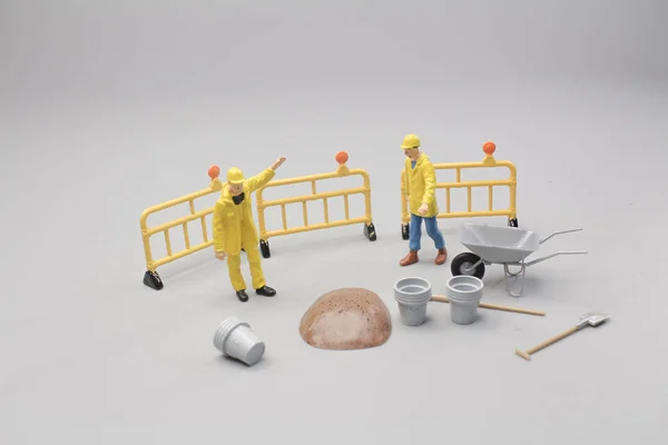 Fun Mini Worker Road — Stock Photo, Image