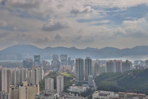 Kowloon Panorama Zobrazení Bodu Východ — Stock fotografie