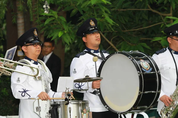 Hong Kong Politie Muziekband Aan Tonen — Stockfoto