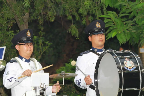 Hong Kong Politie Muziekband Aan Tonen — Stockfoto