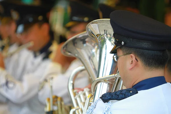 Die Hong Kong Police Music Band Bei Der Show — Stockfoto