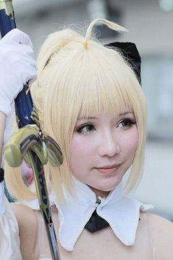 Asya csoplay partide giyinmiş Cosplayer