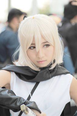 Asya csoplay partide giyinmiş Cosplayer