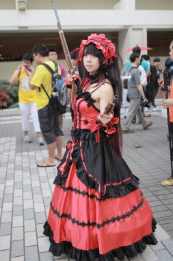 Asya csoplay partide giyinmiş Cosplayer