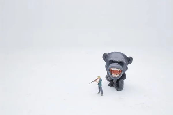 Zabawka Dzikich Zwierząt Myśliwego — Zdjęcie stockowe