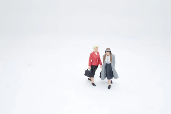 a Close up of Mini people isolated with