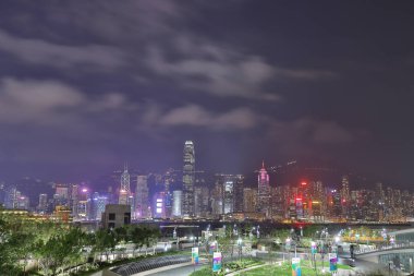 hong kong görünümünü çatı bahçesi