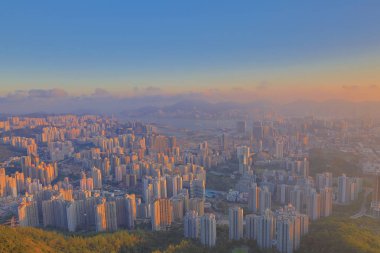 Aslan rock orta kowloon görünüm 