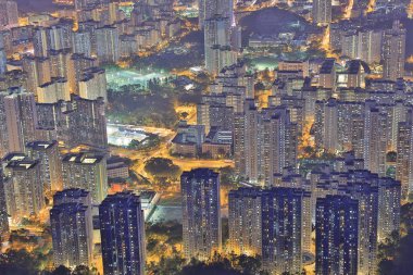 Kowloon gece görünümü aslan rock 