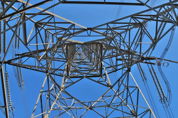 Pylon Struktur Kraftledning — Stockfoto