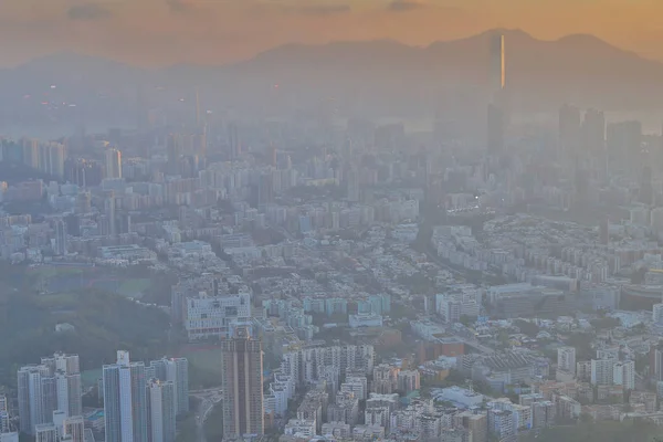 Środku Pogląd Kowloon Lion Rock — Zdjęcie stockowe