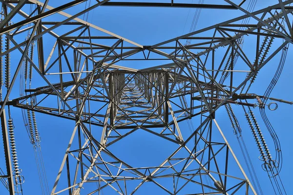 Electricity Pylon Structure Power Line Stock Image