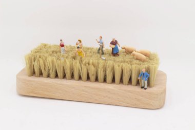 eğlenceli bir çiftçi figürü 