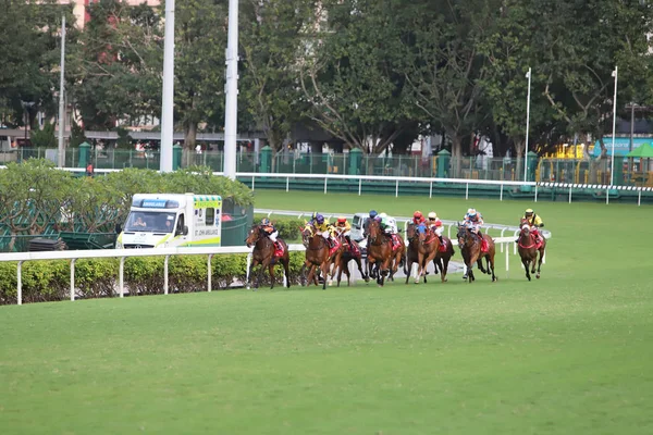 Carreras Caballos Hipódromo Happy Valley — Foto de Stock